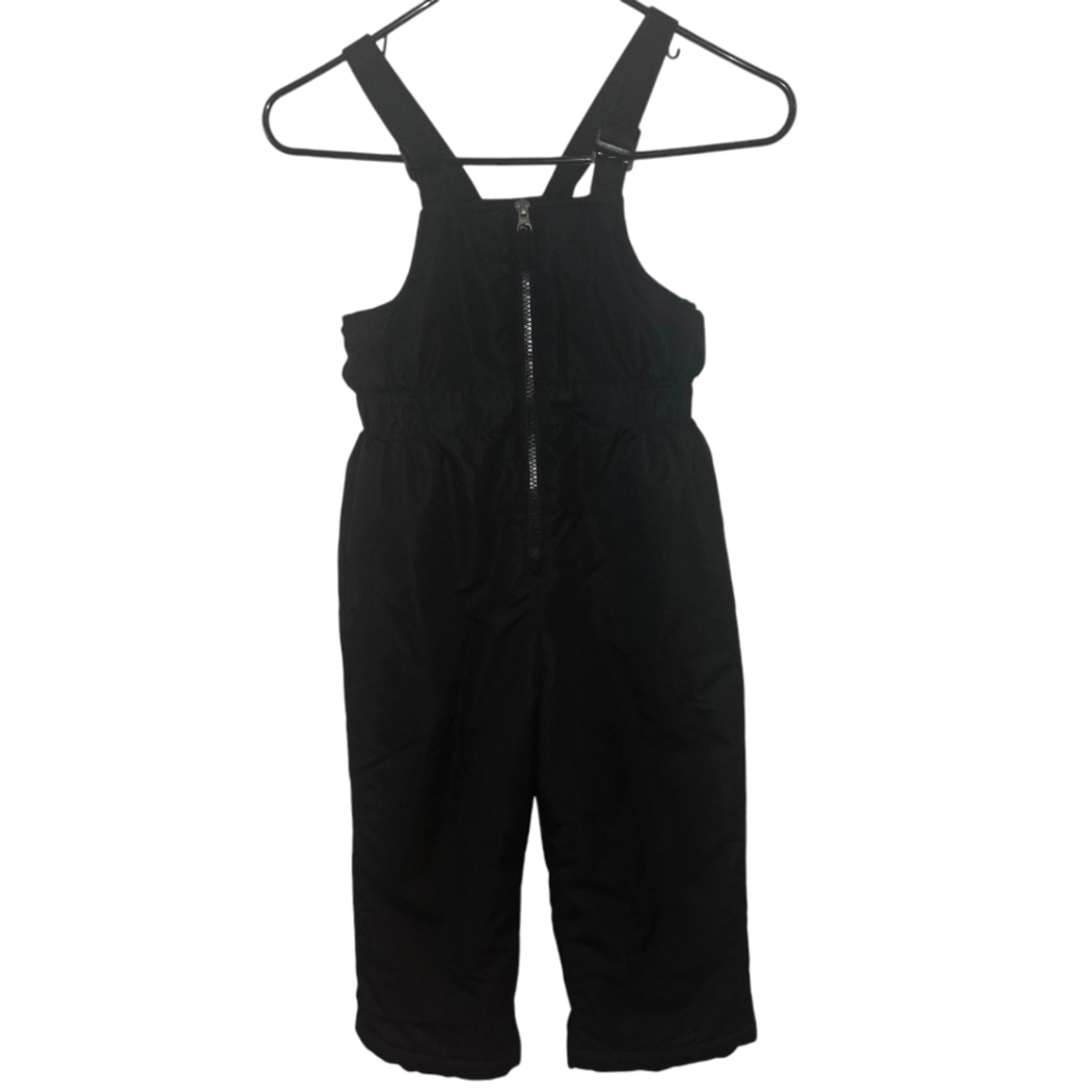 Kids Black One Piece Snow Bib Overalls Size 4T